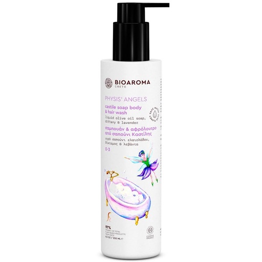 Bioaroma Crete Physis' Angels Organic Castile Soap Body & Hair Wash 0-3 250 ml