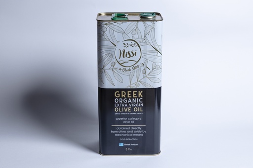 زيت زيتون بكر ممتاز عضوي من نيسي - 5 لتر